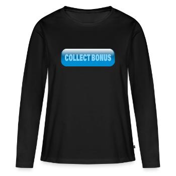 BONUS DE COLLECTE - T-shirt manches longues Premium bio Femme - noir - Devant - Julia (174cm)