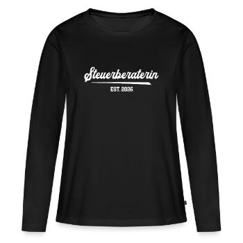 Steuerberaterin 2026 Steuerberatung Buchhalterin - Frauen Premium Bio Langarmshirt - Schwarz - Vorne - Julia (174cm)