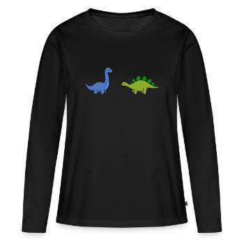 Stego et Pronto - T-shirt manches longues Premium bio Femme - noir - Devant - Julia (174cm)