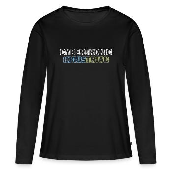 Cybertronique Industriel - T-shirt manches longues Premium bio Femme - noir - Devant - Julia (174cm)