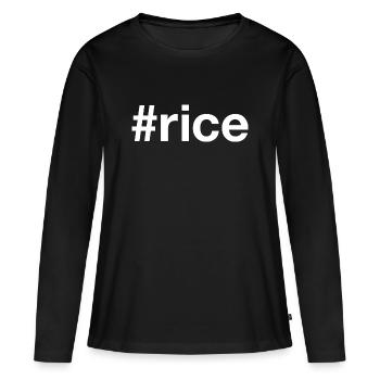 Rice Reis - Women's Premium Organic Long Sleeve Shirt - black - Front - Julia (174cm)
