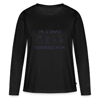 Ridgeback femme aime le café Ridgeback - T-shirt manches longues Premium bio Femme - noir - Devant - Julia (174cm)