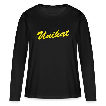 Unique en son genre - T-shirt manches longues Premium bio Femme - noir - Devant - Julia (174cm)