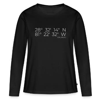 Coordinates Orlando Florida - Women's Premium Organic Long Sleeve Shirt - black - Front - Julia (174cm)