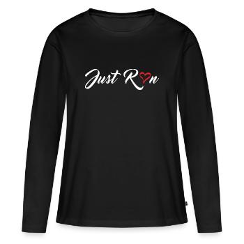 Cours juste - T-shirt manches longues Premium bio Femme - noir - Devant - Julia (174cm)