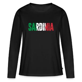 Sardaigne Italie Île de Sardaigne Sardaigne - T-shirt manches longues Premium bio Femme - noir - Devant - Julia (174cm)