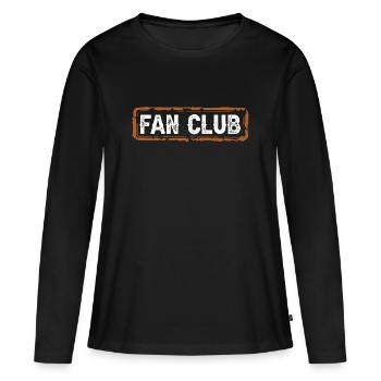 Fan Club - Frauen Premium Bio Langarmshirt - Schwarz - Vorne - Julia (174cm)