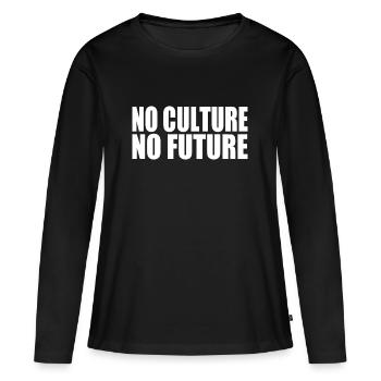 No culture no future - Women's Premium Organic Long Sleeve Shirt - black - Front - Julia (174cm)