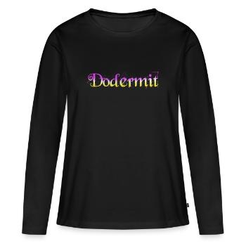 Dodermit Gradient Splatter - Women's Premium Organic Long Sleeve Shirt - black - Front - Julia (174cm)