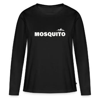 MOSQUITO - Frauen Premium Bio Langarmshirt - Schwarz - Vorne - Julia (174cm)