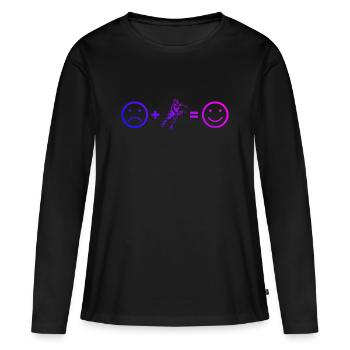 Pickleball athlete gift idea for the birthday - Women's Premium Organic Long Sleeve Shirt - black - Front - Julia (174cm)