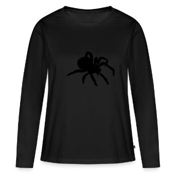 Spinne - Frauen Premium Bio Langarmshirt - Schwarz - Vorne - Julia (174cm)