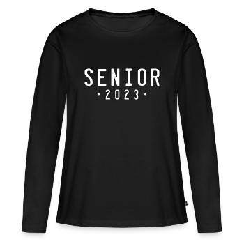 Senior 2023 - T-shirt manches longues Premium bio Femme - noir - Devant - Julia (174cm)