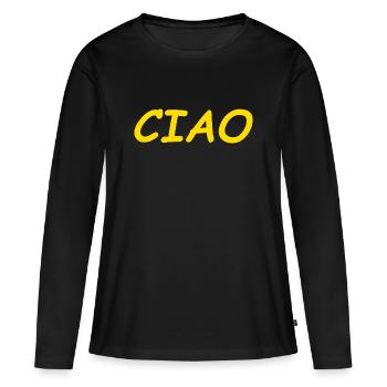 CIAO - Women's Premium Organic Long Sleeve Shirt - black - Front - Julia (174cm)