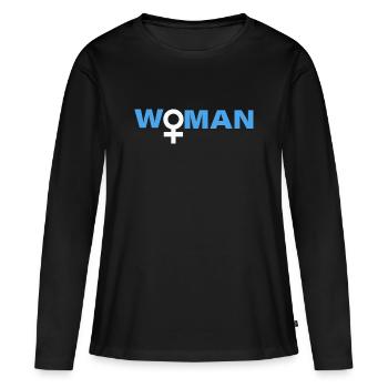 WOMAN - Women's Premium Organic Long Sleeve Shirt - black - Front - Julia (174cm)