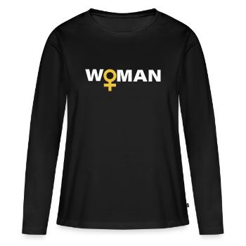 WOMAN - Women's Premium Organic Long Sleeve Shirt - black - Front - Julia (174cm)