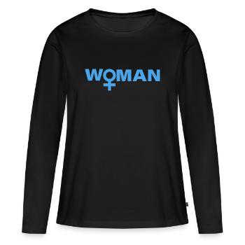 WOMAN - Women's Premium Organic Long Sleeve Shirt - black - Front - Julia (174cm)
