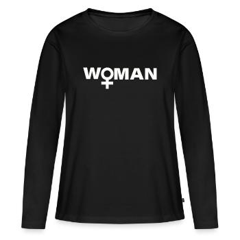 WOMAN - Women's Premium Organic Long Sleeve Shirt - black - Front - Julia (174cm)