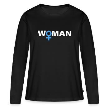 WOMAN - Women's Premium Organic Long Sleeve Shirt - black - Front - Julia (174cm)