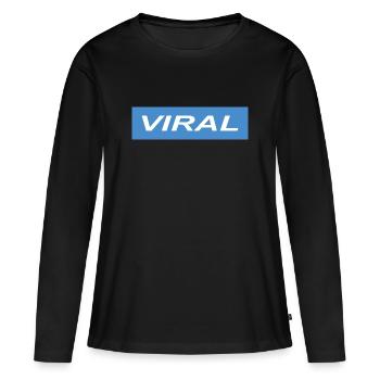 Viral - T-shirt manches longues Premium bio Femme - noir - Devant - Julia (174cm)
