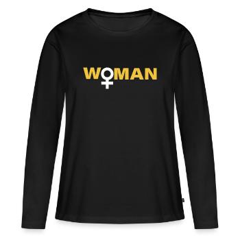 Femme - T-shirt manches longues Premium bio Femme - noir - Devant - Julia (174cm)