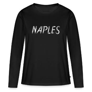 Neapels Stadtbüschel - Frauen Premium Bio Langarmshirt - Schwarz - Vorne - Julia (174cm)