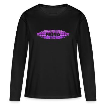 Mama Fiona - Frauen Premium Bio Langarmshirt - Schwarz - Vorne - Julia (174cm)