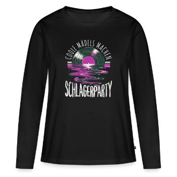 Des filles cool font Schlager fête concert Schlager - T-shirt manches longues Premium bio Femme - noir - Devant - Julia (174cm)