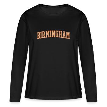Birmingham - Women's Premium Organic Long Sleeve Shirt - black - Front - Julia (174cm)