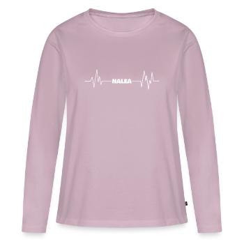 First name Nalea - Women's Premium Organic Long Sleeve Shirt - dusky pink - Front - Julia (174cm)