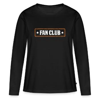 Fan Club - Frauen Premium Bio Langarmshirt - Schwarz - Vorne - Julia (174cm)