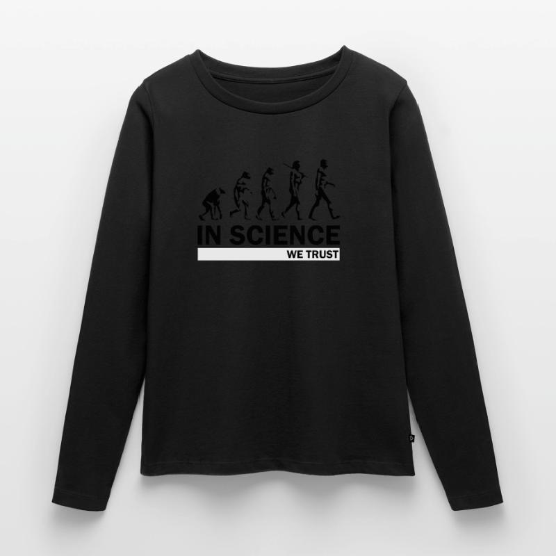 Evolution de la science T-shirt manches longues Premium bio Femme