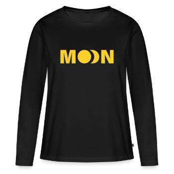 LUNE - T-shirt manches longues Premium bio Femme - noir - Devant - Julia (174cm)