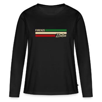 Italie - Florence - Florence - Italie - T-shirt manches longues Premium bio Femme - noir - Devant - Julia (174cm)