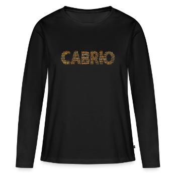 Wortwolke Cabrio Sprüche Sommer Auto  - Frauen Premium Bio Langarmshirt - Schwarz - Vorne - Julia (174cm)