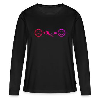 Idée cadeau de plongée libre pour des aventures sous-marines - T-shirt manches longues Premium bio Femme - noir - Devant - Julia (174cm)