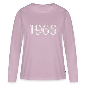 1966 - gift born in 1966 - Women's Premium Organic Long Sleeve Shirt - dusky pink - Front - Julia (174cm)