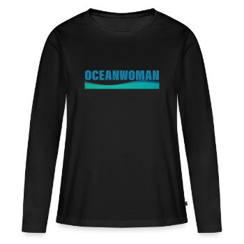 OCEANWOMAN - Women's Premium Organic Long Sleeve Shirt - black - Front - Julia (174cm)