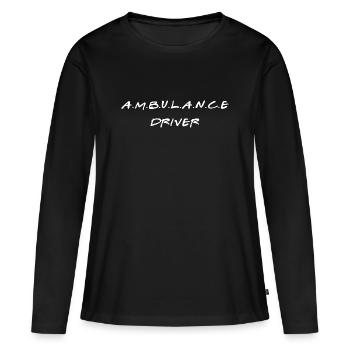 ambulance driver - Women's Premium Organic Long Sleeve Shirt - black - Front - Julia (174cm)