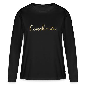 coach - Women's Premium Organic Long Sleeve Shirt - black - Front - Julia (174cm)
