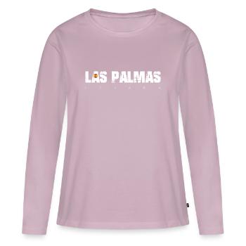 Lueur côtière de Las Palmas - T-shirt manches longues Premium bio Femme - rose poudré - Devant - Julia (174cm)
