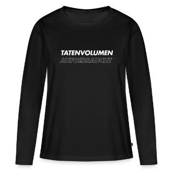 Volume des crimes utilisés - T-shirt manches longues Premium bio Femme - noir - Devant - Julia (174cm)