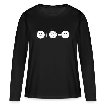 Basketball Love - Women's Premium Organic Long Sleeve Shirt - black - Front - Julia (174cm)