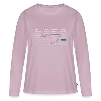 Football Cities Detroit - Frauen Premium Bio Langarmshirt - Altrosa - Vorne - Julia (174cm)