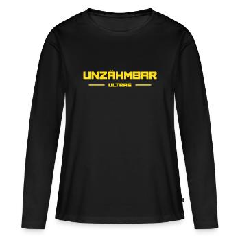 UNZÄHMBAR ULTRAS - Frauen Premium Bio Langarmshirt - Schwarz - Vorne - Julia (174cm)