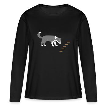 Obedience 1 - T-shirt manches longues Premium bio Femme - noir - Devant - Julia (174cm)