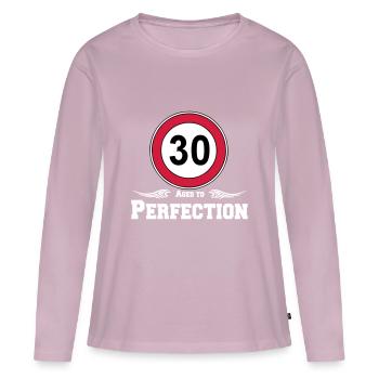 30.Birthday , Aged to Perfection 30 (25) - Women's Premium Organic Long Sleeve Shirt - dusky pink - Front - Julia (174cm)