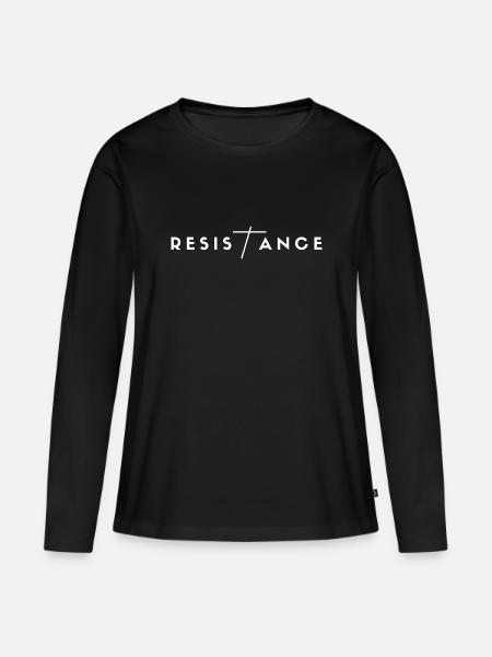 Widerstand - Frauen Premium Bio Langarmshirt - Schwarz