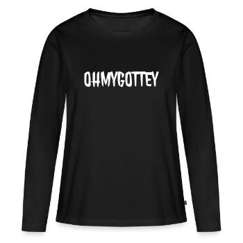 OhMyGottEy - T-shirt manches longues Premium bio Femme - noir - Devant - Julia (174cm)