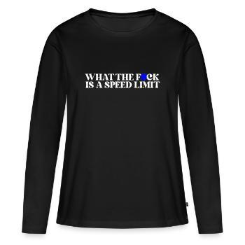 Auto  - Frauen Premium Bio Langarmshirt - Schwarz - Vorne - Julia (174cm)